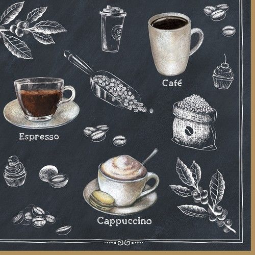 Serviette Barista 33x33cm