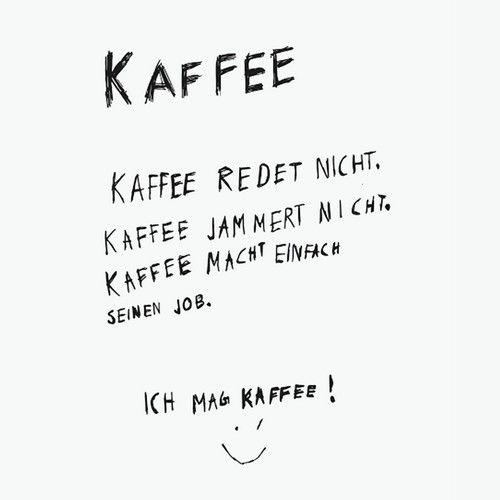 Serviette Kaffee redet nicht 33x33cm