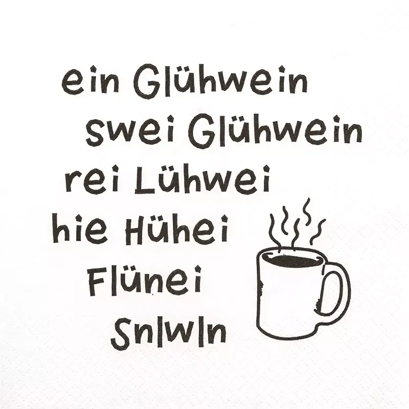 Serviette Glühwein 33x33cm