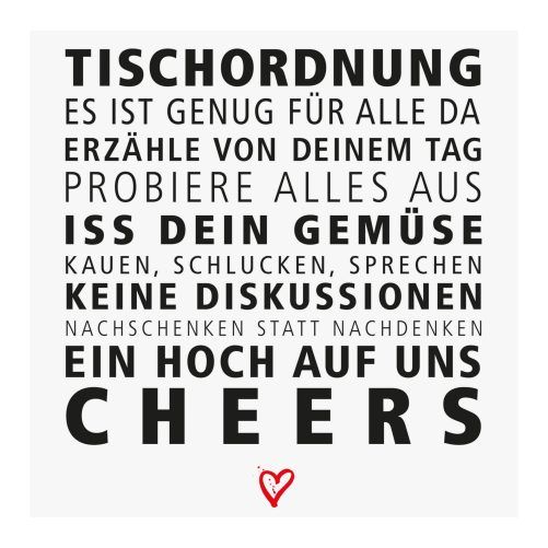 Serviette Tischordnung 33x33cm