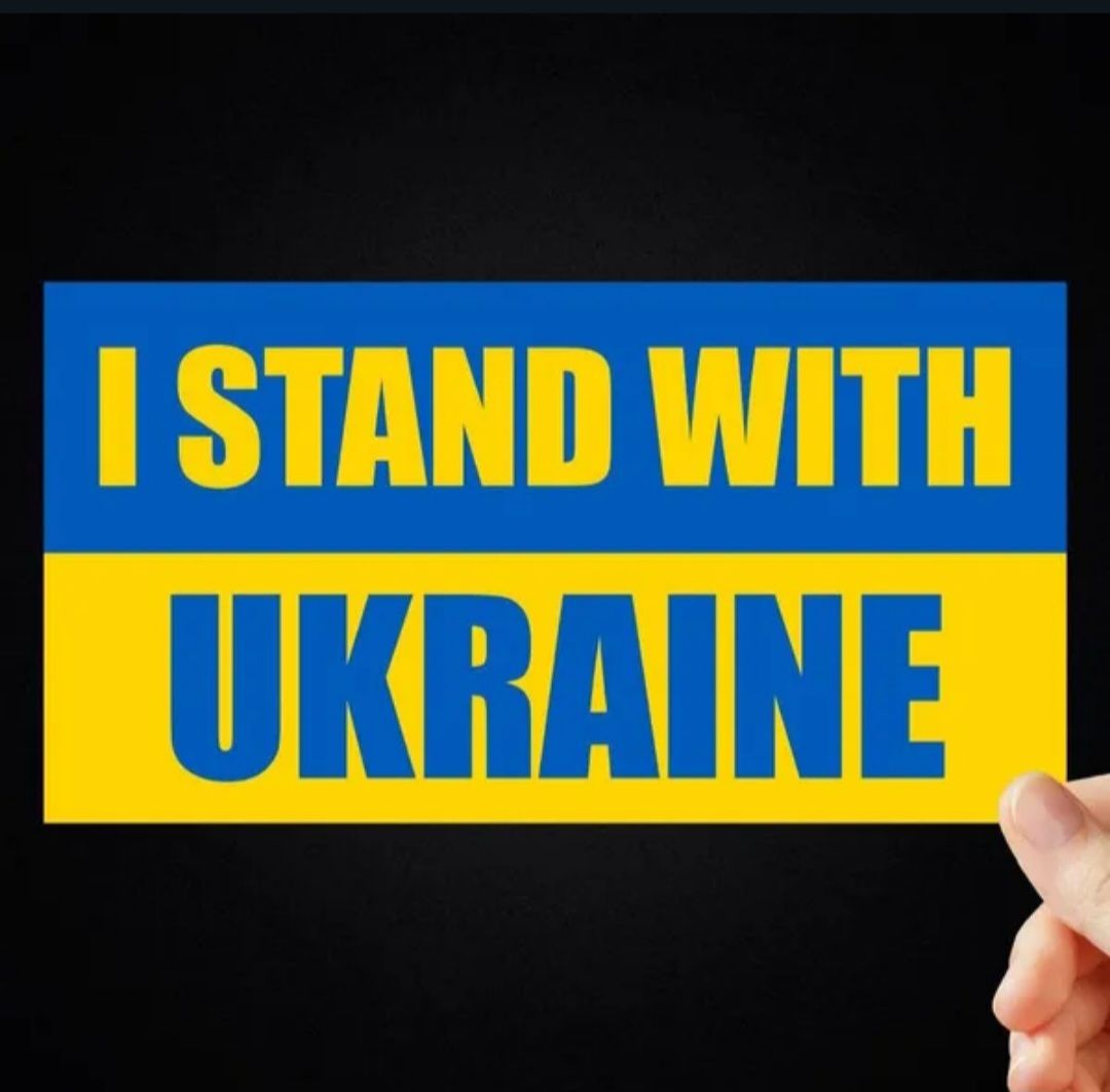 I stand with Ukraine flag sticker