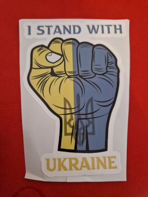 I stay with Ukraine sticker