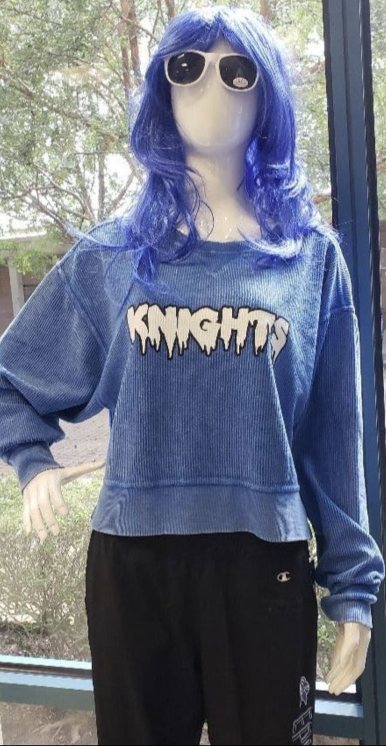 Chicka-d Corded Boxy Pullover Royal