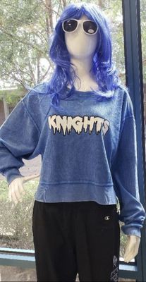 Chicka-d Corded Boxy Pullover Royal