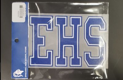 EHS Decal EHS Block Blue &amp; White Letters
