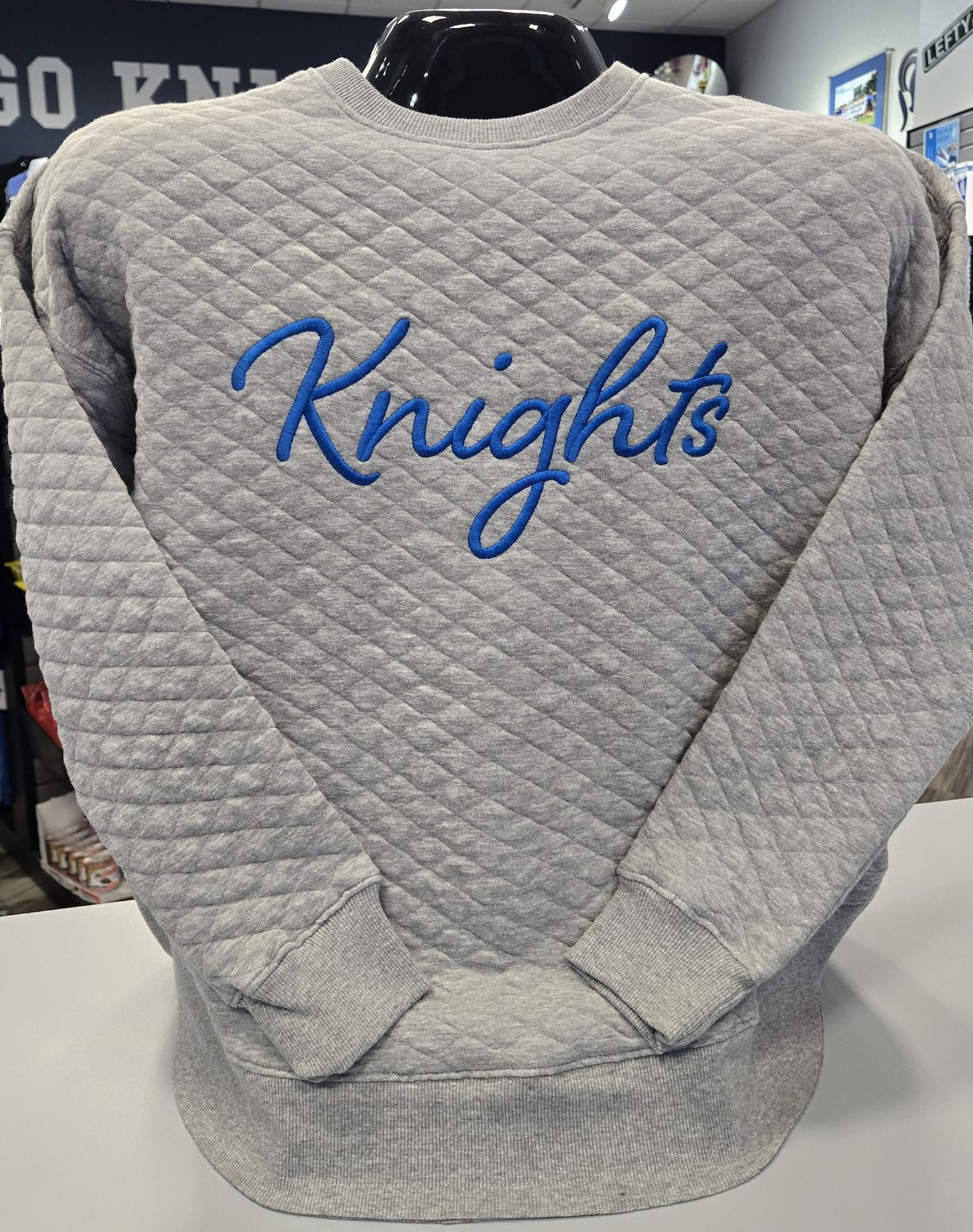 Chicka-d Quilted Pullover Grey