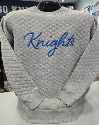 Chicka-d Quilted Pullover Grey