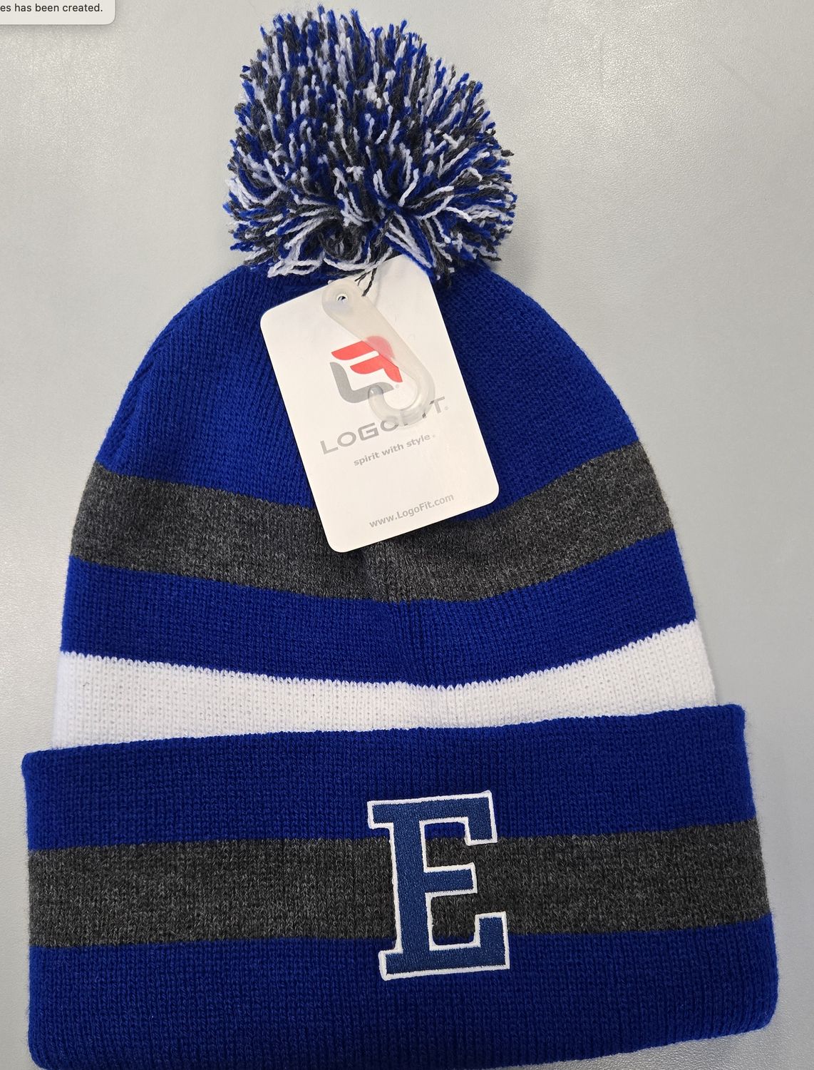 Two Tone Beanie with Pom