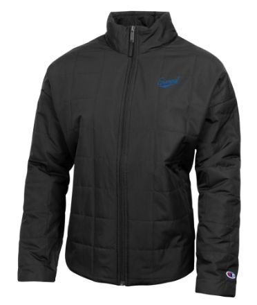 Champion Womens Lightweight FZ Puffer Black