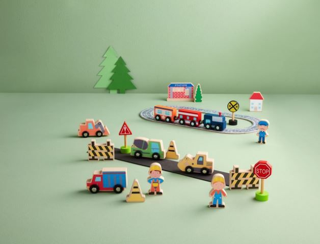 Construction Wood Toy Set