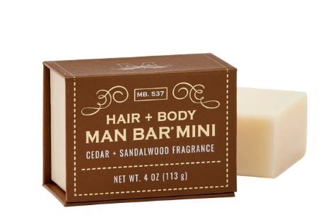 SFS Shampoo Man Bar, Fragrance: Cedar &amp; Sandalwood, Size: 4 oz