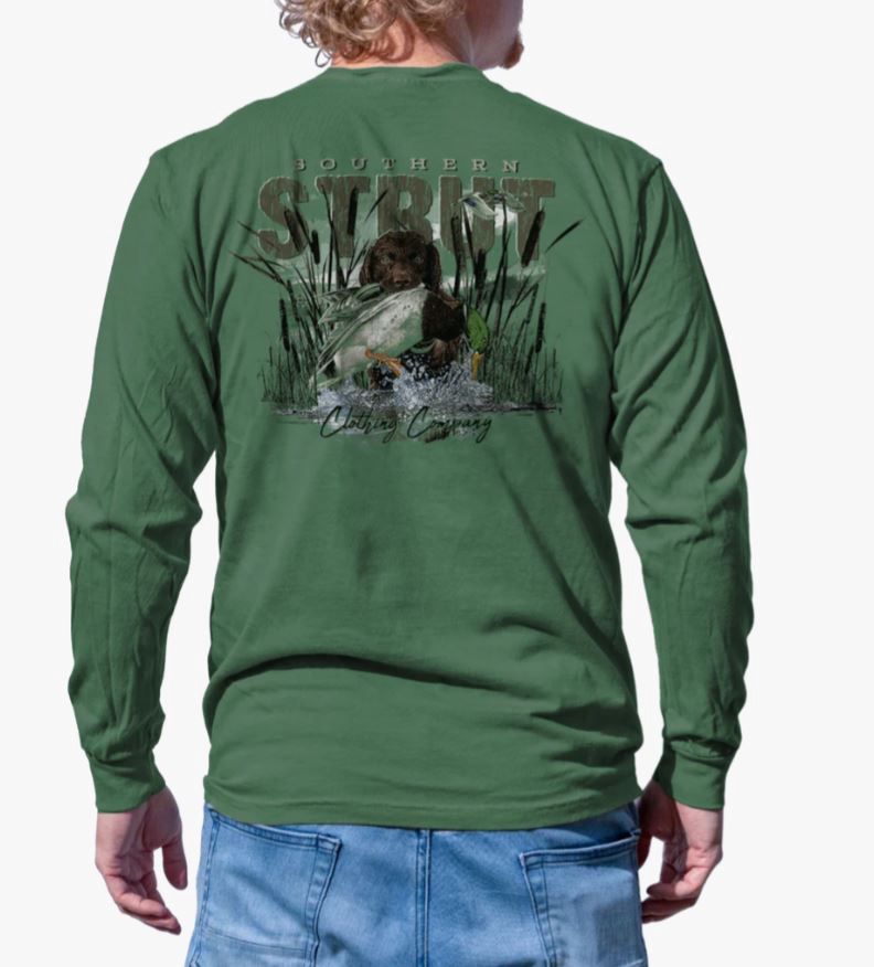 Boykin Mallard L/S Tee, Color: Light Green, Size: Large