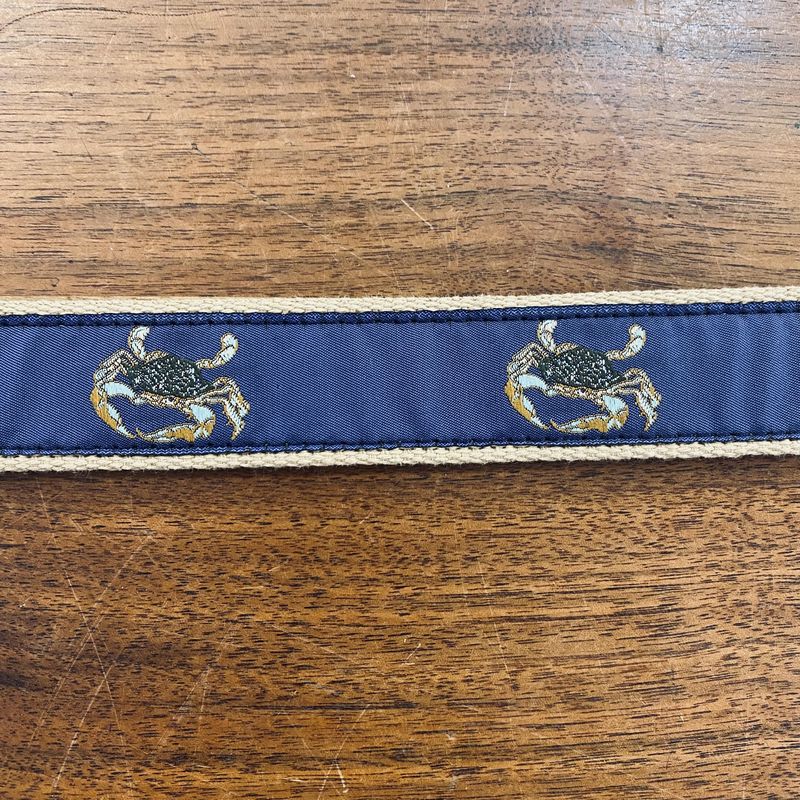 Blue Crab Canvas Belt