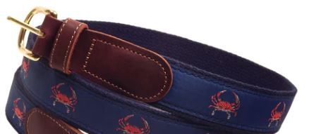 Red Crab Canvas Belt