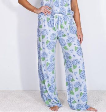 Hydrangea Sleep Pants, Color: Ill/Blue/Grn, Size: Small