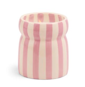 Striped Ceramic 6.5 oz Candle