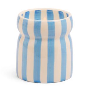 Striped Ceramic 6.5 oz Candle, Fragrance: Lost at Sea