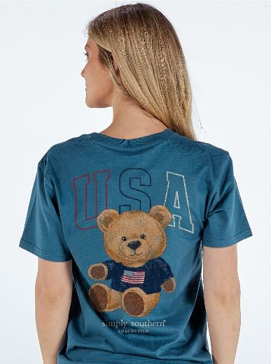 USA S/S Tee, Color: Comet, Size: Small