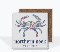 Nautical Crab Flag Coaster