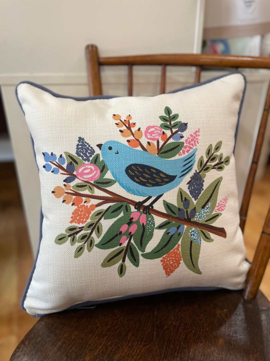 Bird Pattern Pillow (VA)
