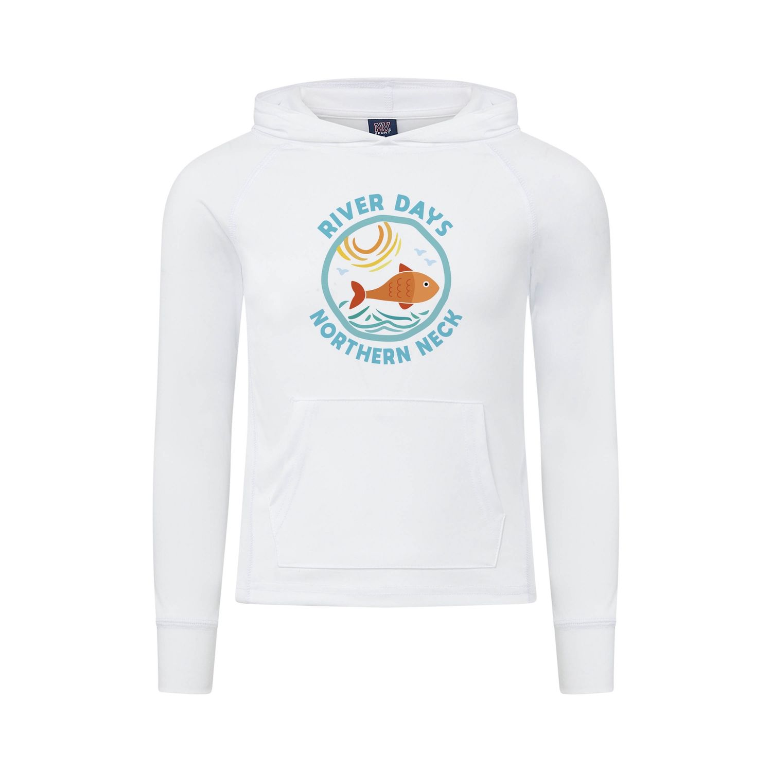 Yth River Days NNK Sun Hoodie, Color: White, Size: YXS