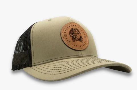 Boykin Retriever Leather Patch Hat, Color: Khaki/Coffee