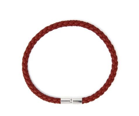 Braided Bracelet (Keva), Color: Deep Red