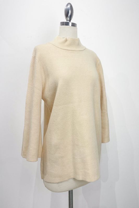 Mock Neck Knit Pullover Sweater