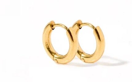 Huggie Earrings, Color: Gold 10 mm