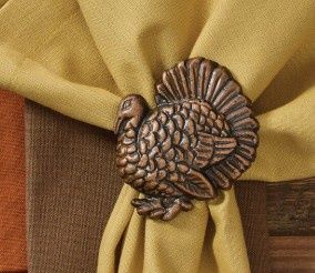 Hammered Turkey Napkin Ring