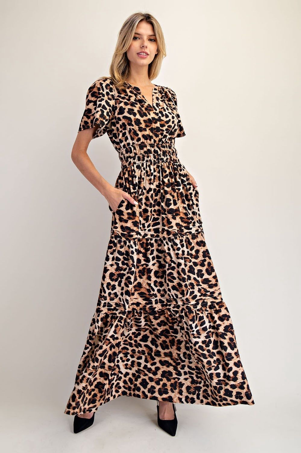 Leopard Maxi Dress, Size: Small
