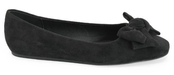 Sugar Rush Flats, Color: Black Faux Suede, Size: 6