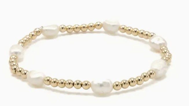 Baroque Pattern Pearl Bracelet