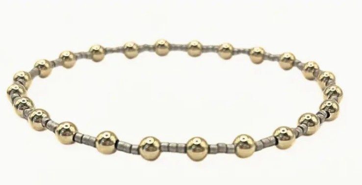 Coastal Pewter Newport Gold Bracelet