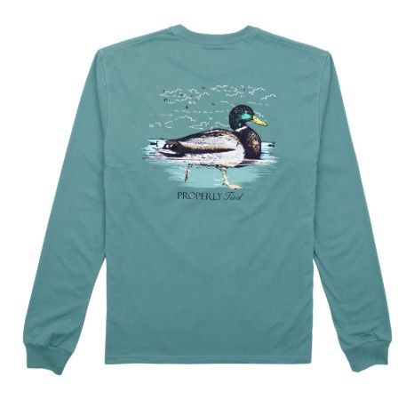 Swimming Mallard L/S, Color: Marine Green, Size: Small