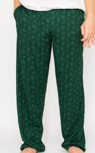 Men&#39;s Woodsy Deer Sleep Pants, Color: Hunter Green, Size: Small