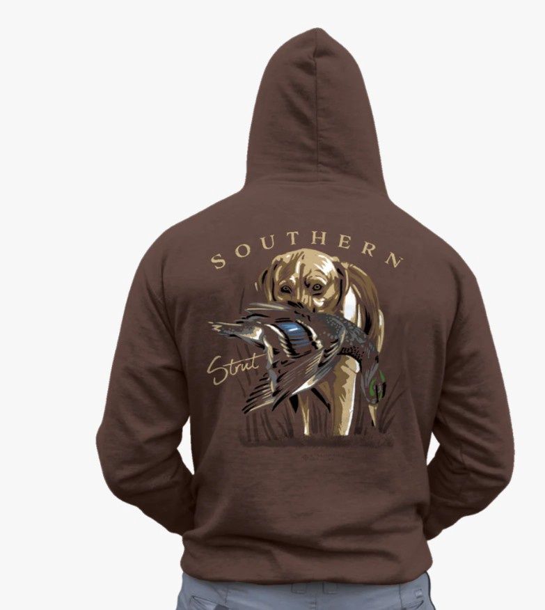 Dog &amp; Duck Sketch Hoodie, Color: Mocha Brown, Size: Small