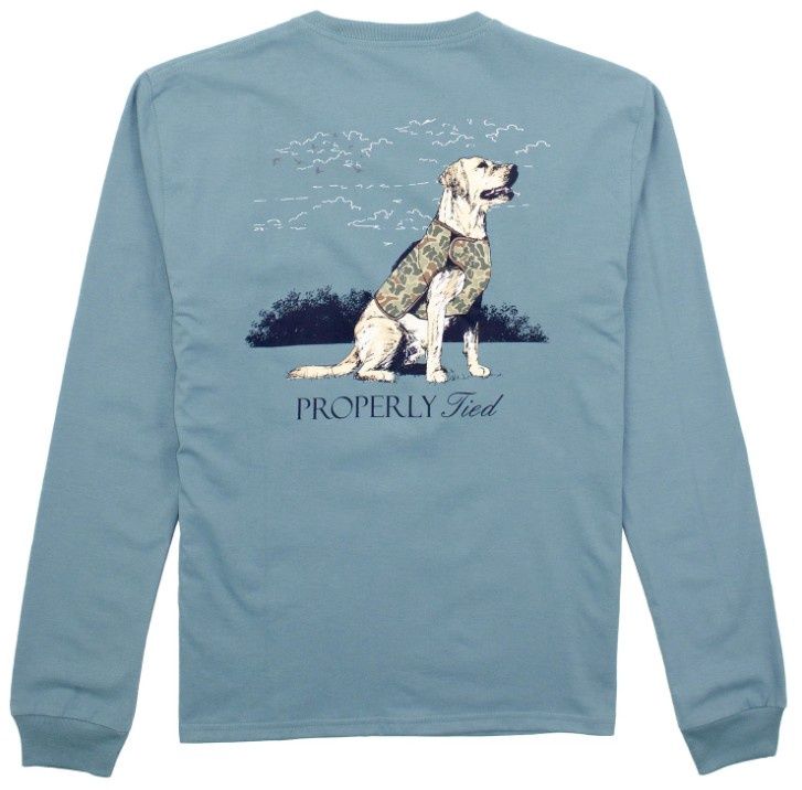 Good Boy L/S, Color: Steel Blue, Size: Small