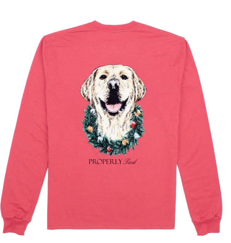 Deck the Paws L/S, Color: Cabernet, Size: Small