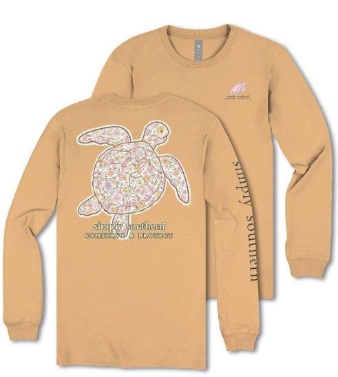 Youth L/S Garden Tee, Color: Bisque, Size: Yth Small