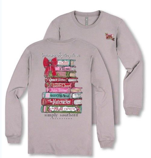 Books L/S Tee, Color: Drftwd, Size: X-Small