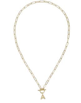 Toggle Initial Necklace, Attribute: Gold, Size: A