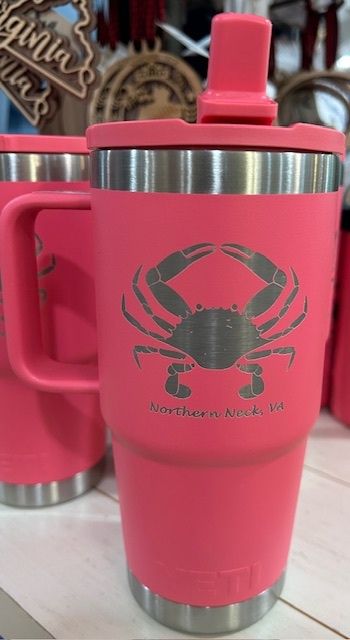 NNK Crab Rambler Straw Mug, Color: Tropical Pink, Size: 20 oz