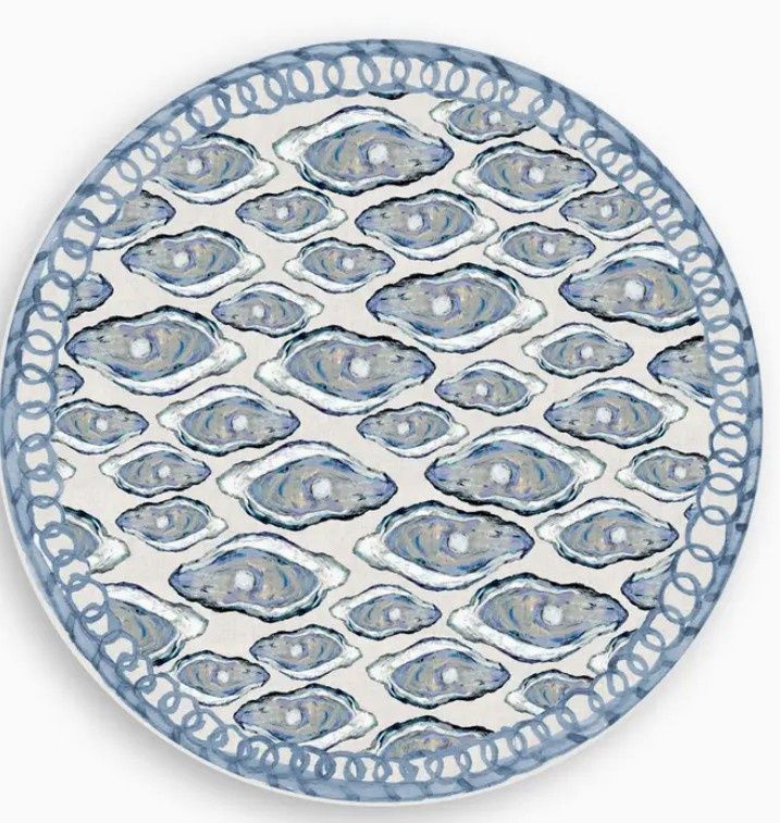 Vinyl Placemat, Color: Blue Oyster