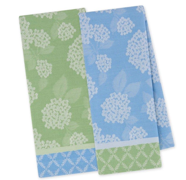 Jacquard Dishtowel (DII), Color: Hydrangea Garden