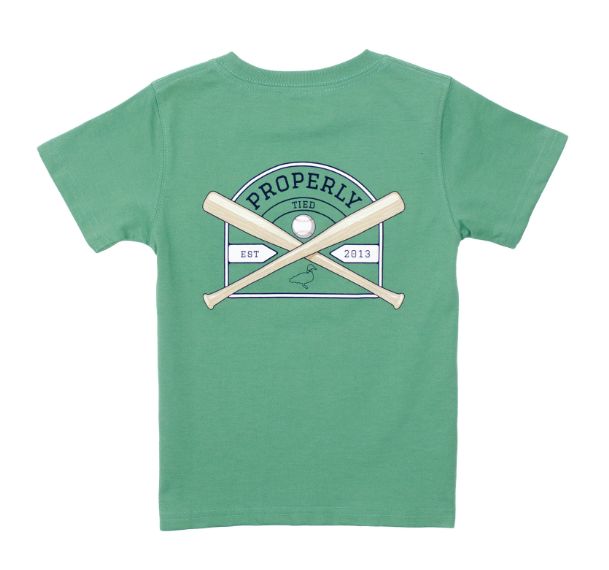 Boys Baseball Shield S/S, Color: Ivy, Size: 2T