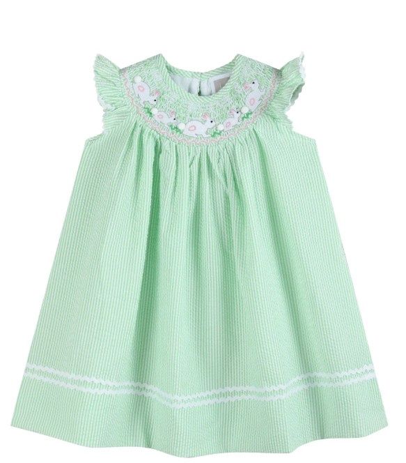 Seersucker Bunny Smock Dress