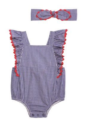 Gingham Bubble w/ Headband Set