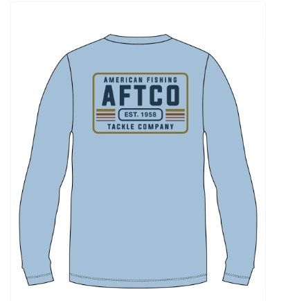 License Plate UVX L/S Tee, Color: Airy Blue Heather, Size: Small