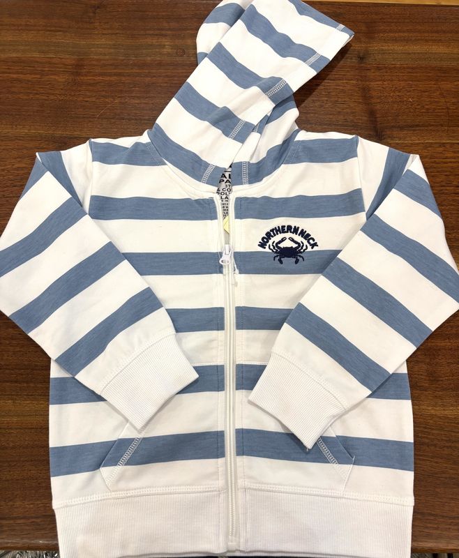 NNK Toddler Stripe Zip Hoodie